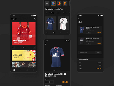Sport E-commerce - Mobile App design e commerce online shop online store ui ui design