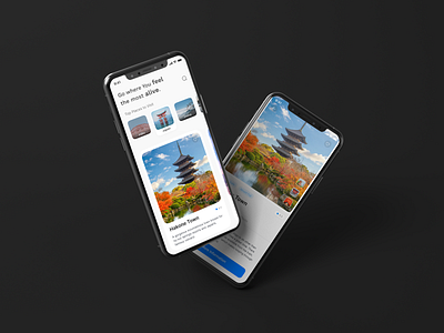 Travel Exploration App - UI Design app design concept design motion graphics ui ui des ui design