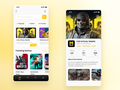 Game Store App - UI Design app design concept game games gamestore gaming mobileapp store ui ui design uiux
