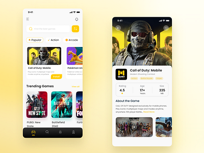 Game Store App - UI Design