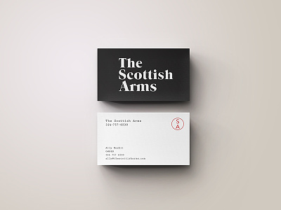 The Scottish Arms business card indentity logo
