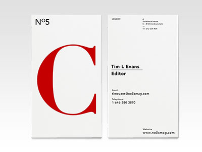 No5C Business Card business card identity type