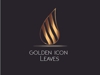 Golden Icon Leaves logo design creative icon design golden design golden logo logo logo design logo icon