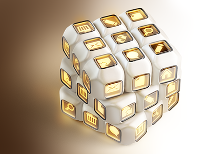Multibox (Rubiks Cube, concept for a website builder)