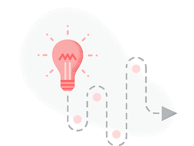 Strategic Marketing arrow bulb grunge ideas illustration marketing process strategy
