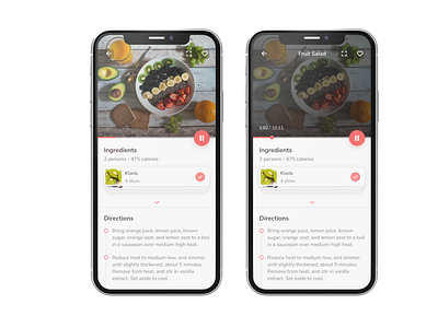 Recipe Video Tutorial concept design food food app minimal minimalist recipe recipe app ui