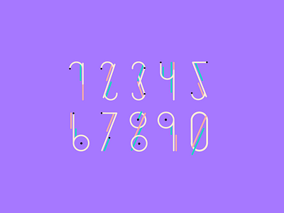 🚲✨ bike colours font illustration minimal numbers type typography
