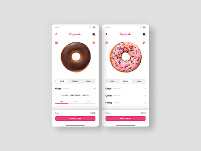 E-Commerce Shop / Donut app design uiux ux