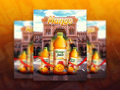 Mango Juice Social Media - Ads Design - Summer Juice socialmedia