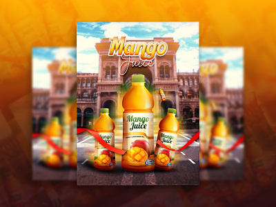 Mango Juice Social Media - Ads Design - Summer Juice
