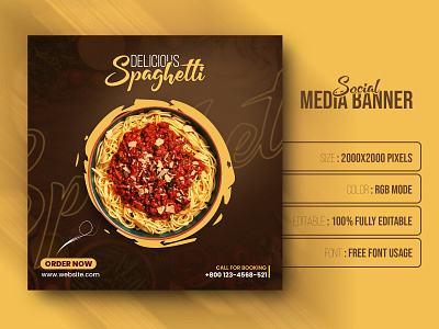 Food Special Social Media Banner Template - Ads Design