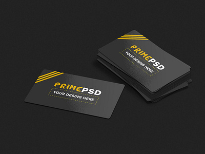 Glossy Business Card Mockup Free PSD