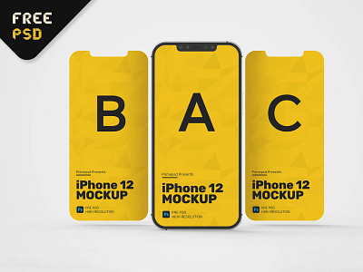 iPhone 12 Presentation Mockup Free PSD