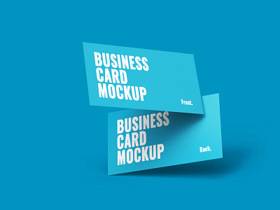 Floating Business Card Mockup Free PSD