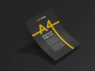 A4 Flyer Mockup Free PSD