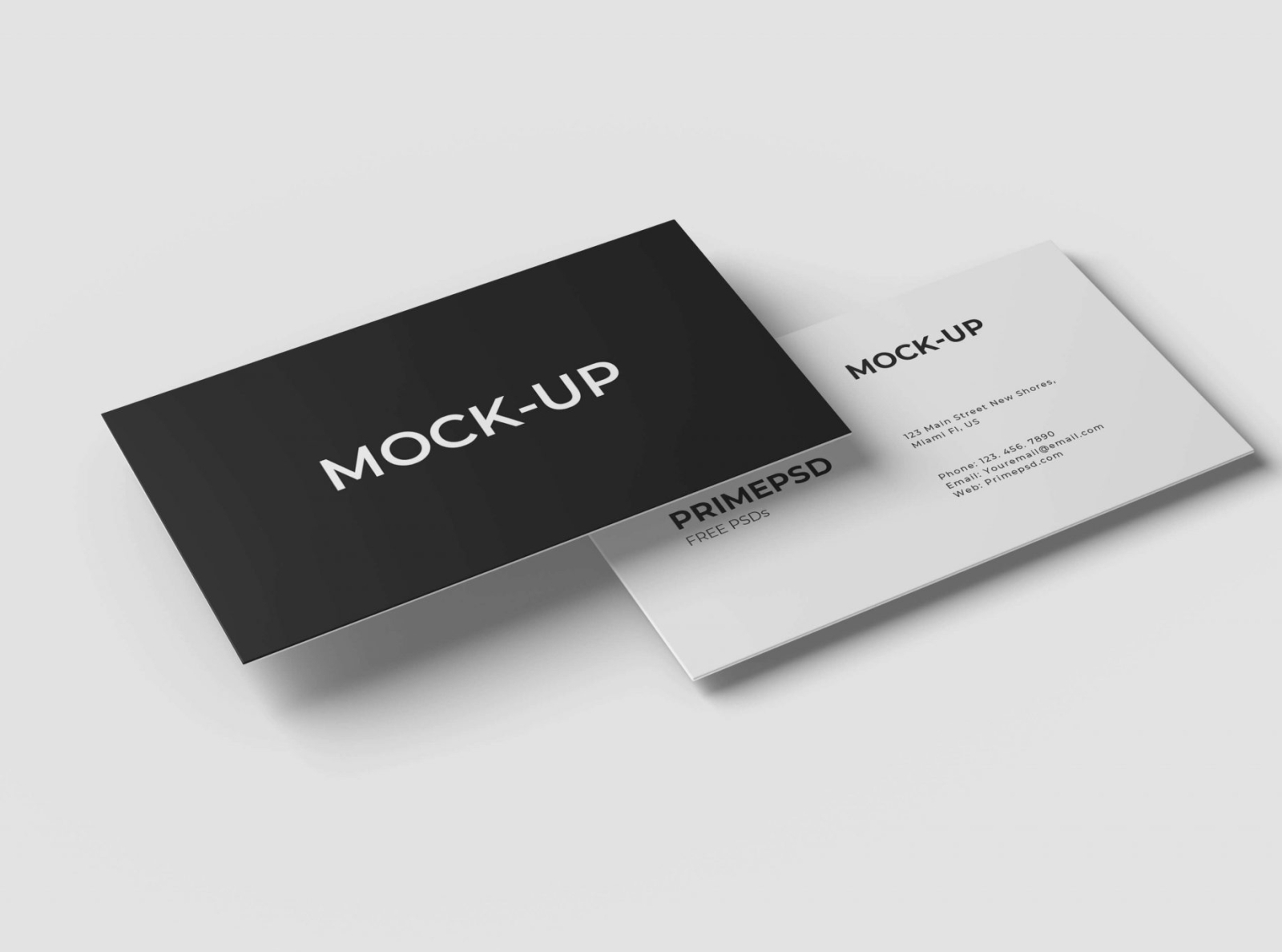 Floating Business Card Mockup by prime on Dribbble