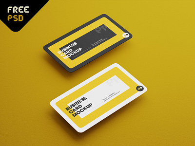 Business Card Front Back Mockup PSD