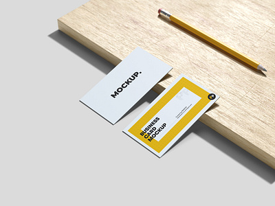 Business Card Front & Back Mockup Free PSD