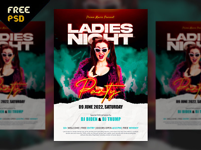 Ladies Night Party Flyer Free PSD flyer psd ladies night ladies night party ladies night party flyer party flyer free psd party flyer psd party flyer psd template party flyer template party night flyer primepsd
