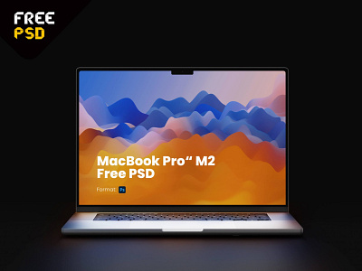 MacBook Front View Mockup Free PSD