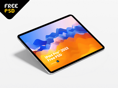 iPad Pro Perspective Mockup Free PSD