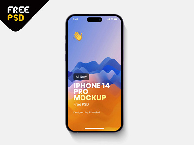 iPhone 14 Pro Mockup Free PSD