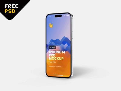 iPhone 14 Pro Perspective Mockup Free PSD