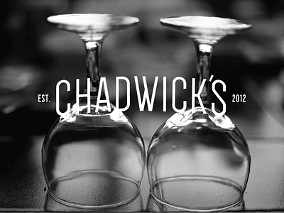 Chadwick's Speakeasy bar brand identity logo restaurant typography wordmark