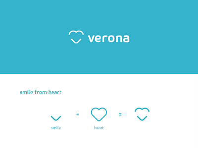 Verona logo design heart heart logo logo logodesign logos medical medical logo smile smile logo