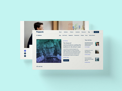 Website Design – Poppulo Blog (IC Matters) 2d article blog blog post brand branding clean design graphic design internal communications landingpage minimal post ui uidesign user experience userinterface ux web webdesign
