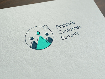 Poppulo Customer Summit Logo brand conference customer design event global internal communications leaders logo poppulo summit