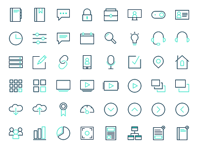 Poppulo Icon Set design graphic design icon iconography minimalist outlines pixel perfect