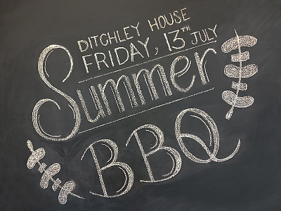 Poppulo Summer BBQ 2018 13 barbecue design food friday hand lettering chalk lettering letters sausage skewers summer