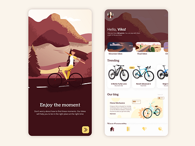 Bike shop app bike design illustraion interface shop ui ux web webdesign