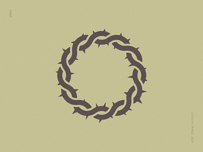 Crown of thorns design geometric geometry illustration logo vector