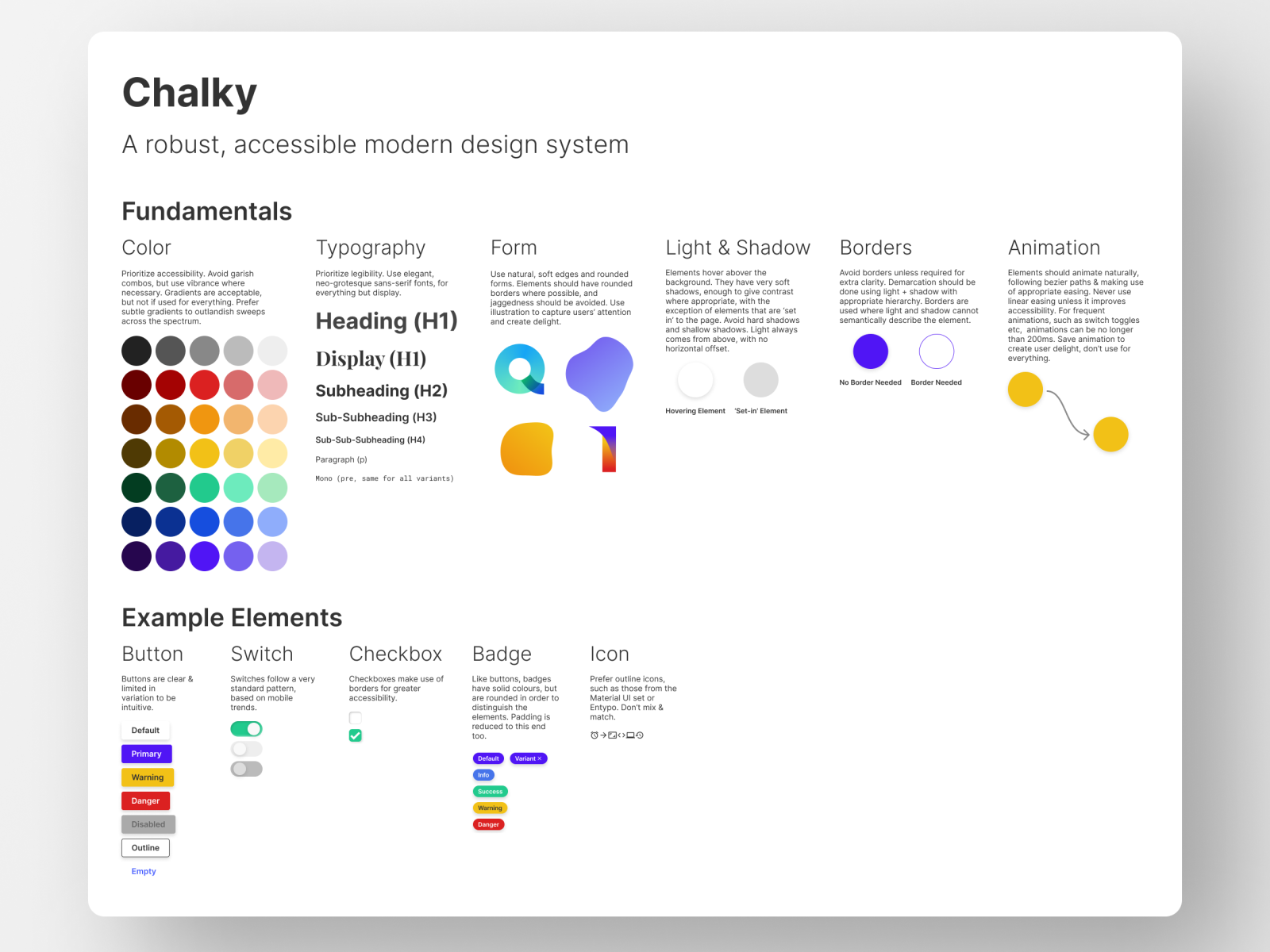 Chalky Design System by Tom Norton on Dribbble