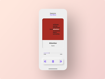 Daily UI 009 - Music Player app dailyui mobile music neumorphism ui