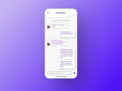 Daily UI 013 - Direct Messaging app dailyui design mobile native app support