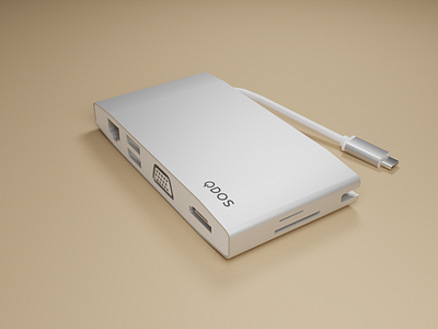 QDOS Mac Adapter hard surface modeling blender 3d artist 3d design