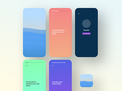 Still - A mobile app for anxious people. animation illustration ui mobile app design