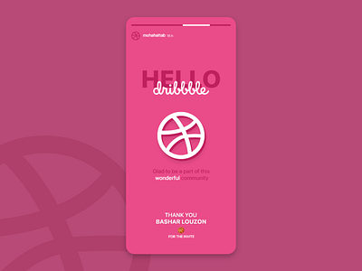 Hello, Dribbble! app app design design dribbble hello dribble ios ui uidesign uiux ux uxdesign web web design website