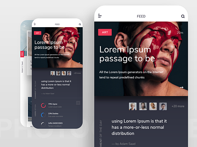 Social App For Photographers - UI Concept (2nd Screen) app app design colors concept creative design dribbble feed ios product design profile ui uidesign uiux user experience user interface ux uxdesign uxui