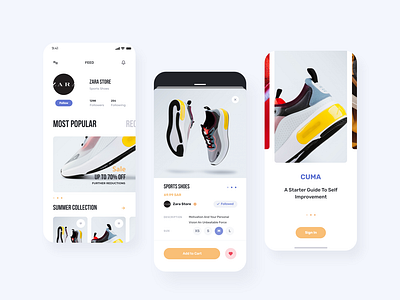 Shopping Mobile App UI by Mohammed Hattab on Dribbble