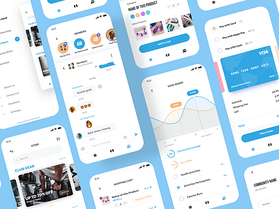 Fitness and Social App UI