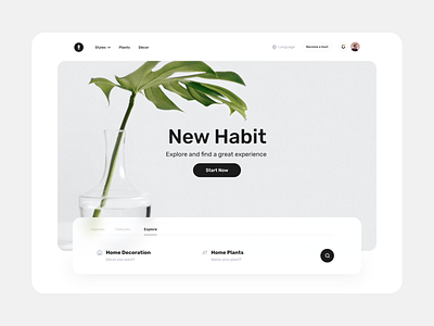 Plants and Home Décor website adobexd decor design ecommerce landing page minimal palnts shopping ui uidesign uiux user interface ux uxui website