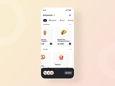Food Delivery App 🌭 - Cart Drawer app cart delivery app design food food app food design food order hotdog ios restaurant ui uxui