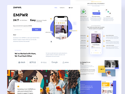 EMPWR - Landing Page design features landing page landingpage portfolio services ui uidesign uiux webdesign website