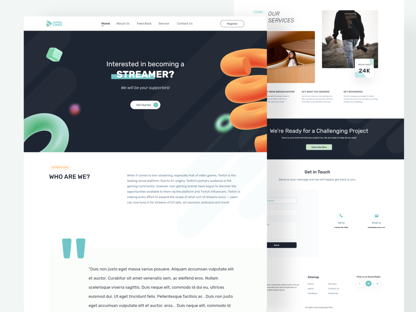 Super Links - Landing Page UI Design by Mohammed Hattab on Dribbble