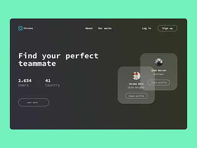 Chronos landing page uiux