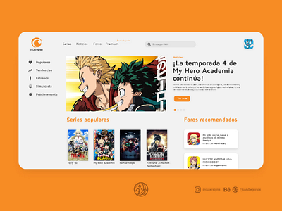 Crunchyroll UI Redesign Concept